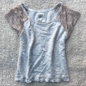 white with cream lace shoulders | AEO